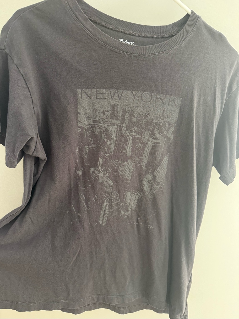 Madewell oversized  Black 'New York' Graphic Crewneck T-Shirt